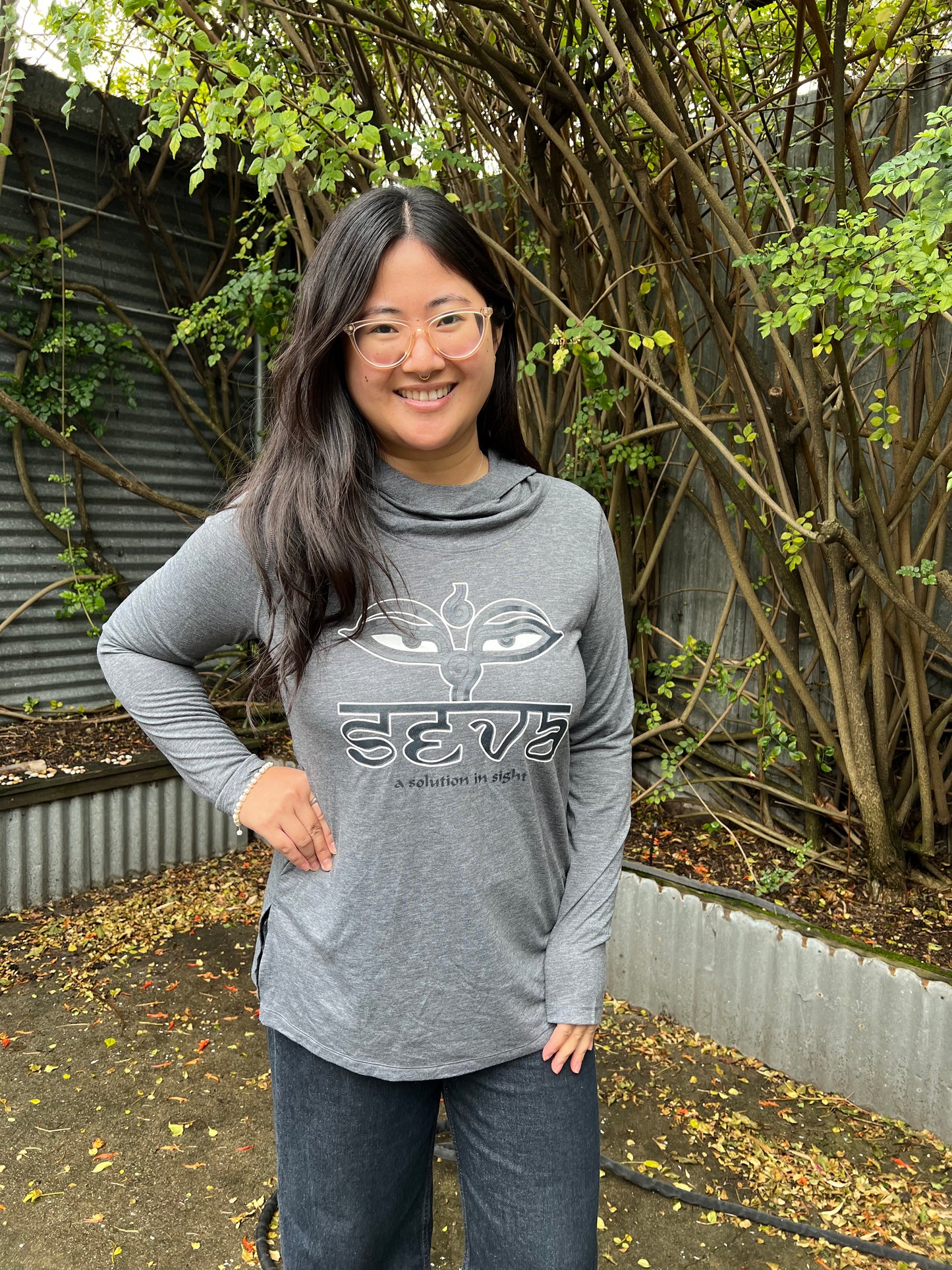 Women's Beach Hoodie with Vintage Logo