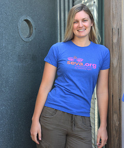 Women's Short Sleeve Blue T Shirt